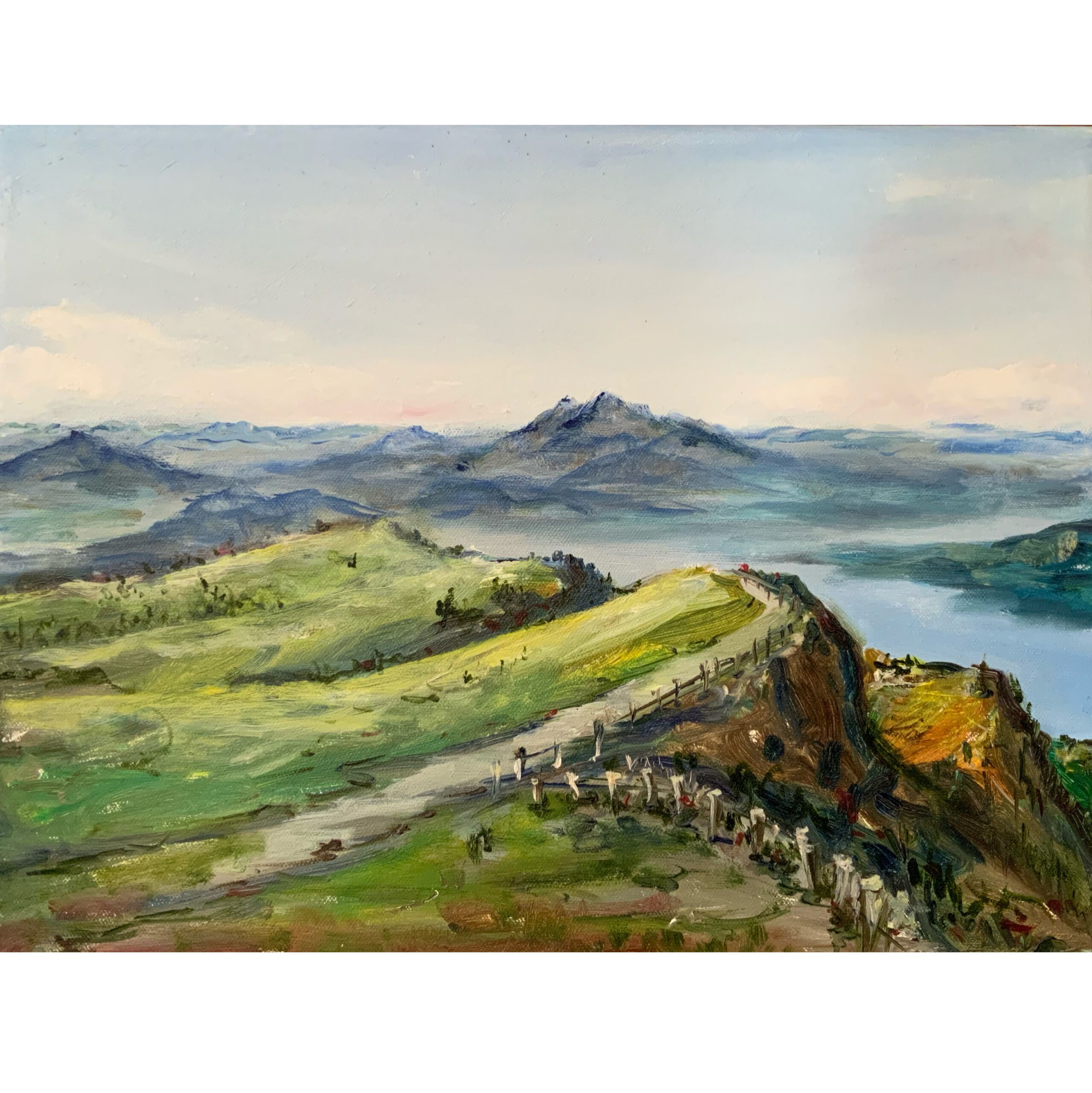 Alpine Mountaine Landscape – Original Oil Painting (30×40 cm)