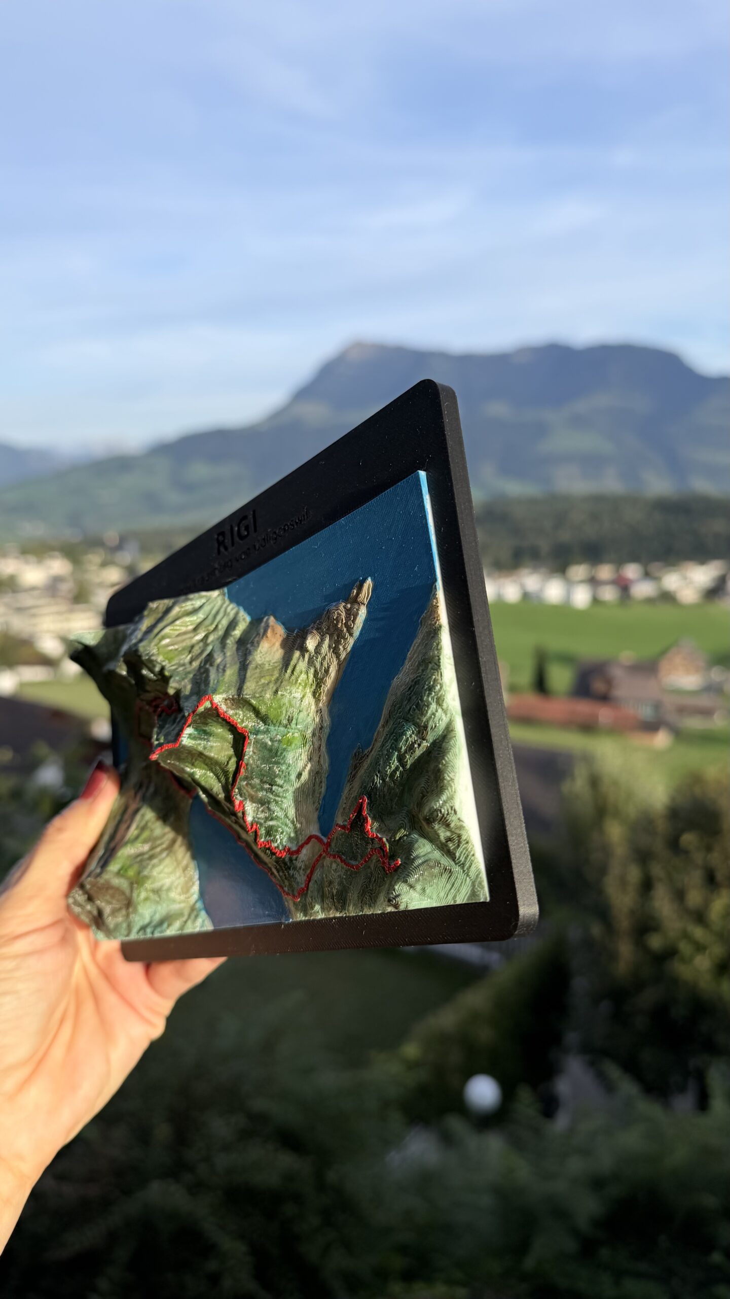 3D Mountain Relief – Strava Route, Hand-Painted, Personalized - Image 2