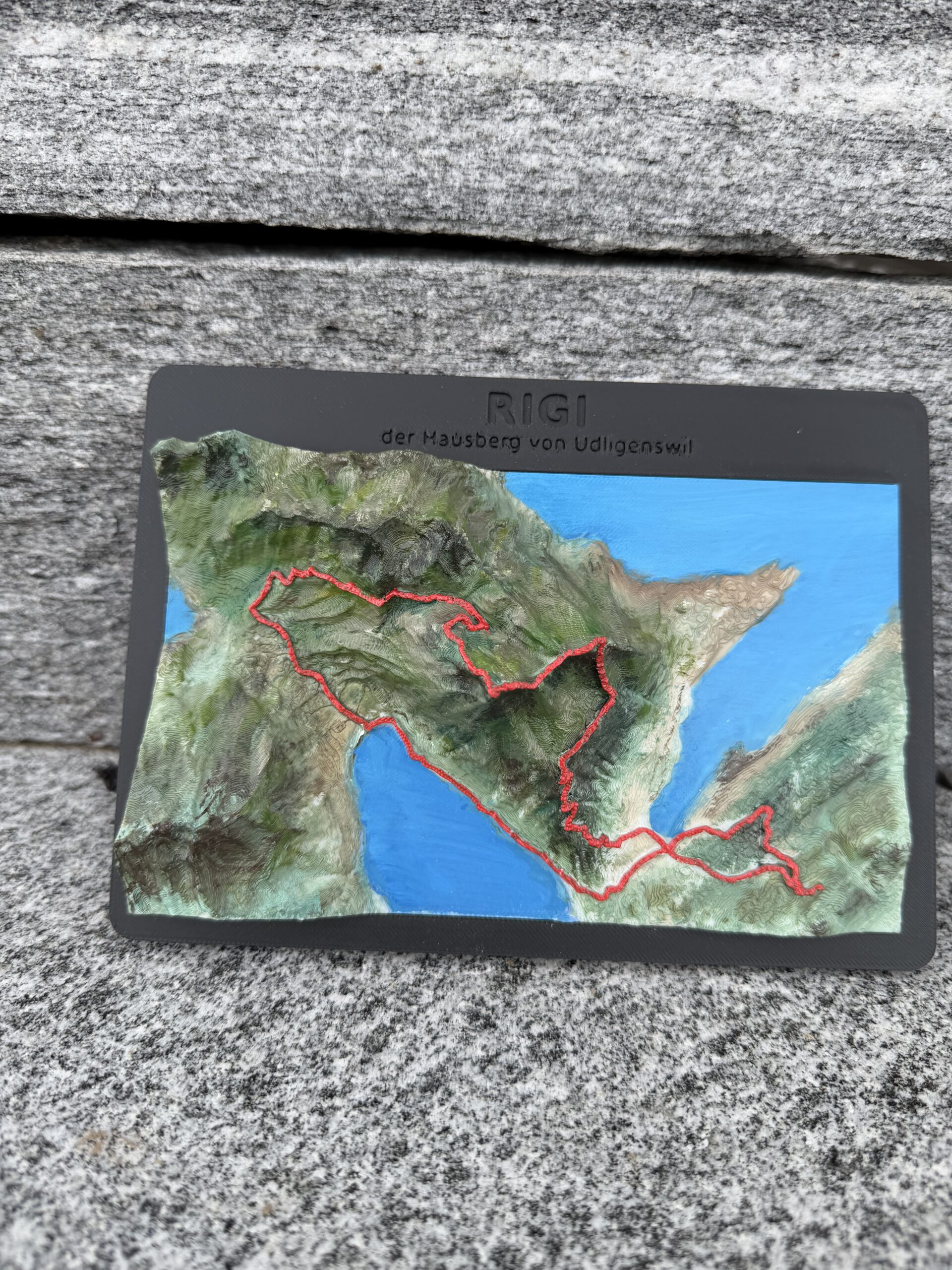 3D Mountain Relief – Strava Route, Hand-Painted, Personalized - Image 4