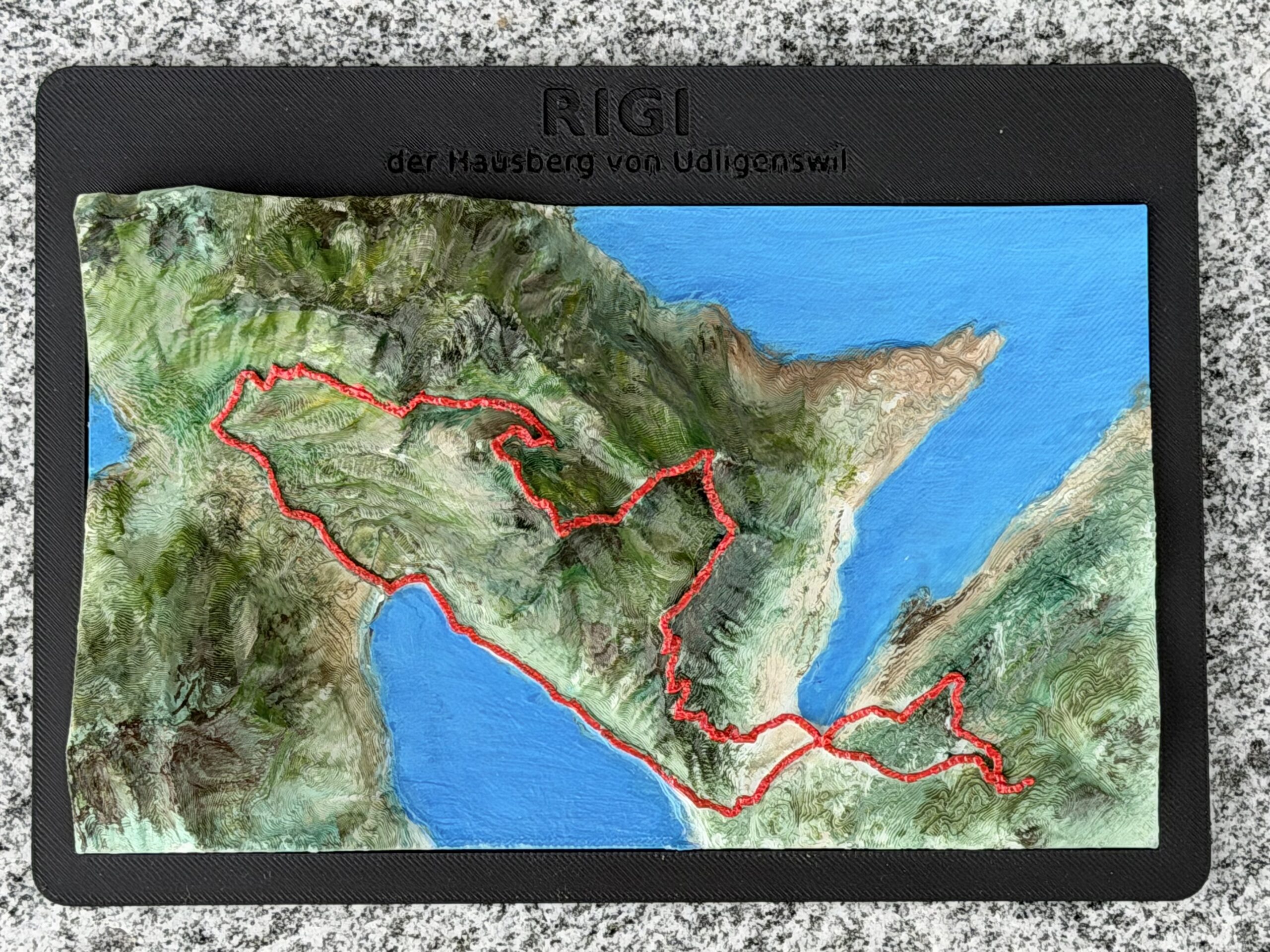3D Mountain Relief – Strava Route, Hand-Painted, Personalized - Image 5